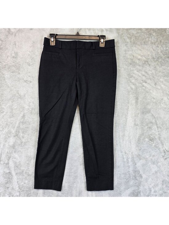 Banana Republic Pants - Banana Republic Sloan Dress Pants Womens 4 Black Twill Slim Crop Ankle Stretch